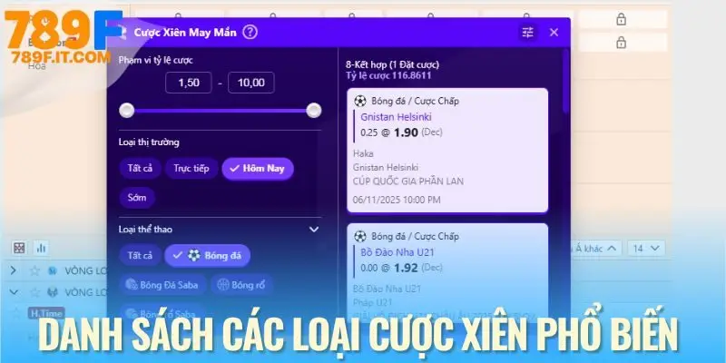 Kèo Xiên - Bí Kíp Cá Cược Đậm Tay Mỗi Ngày Cùng 789F Các hình thức cược xiên bóng đá phổ biến trong làng cá độ